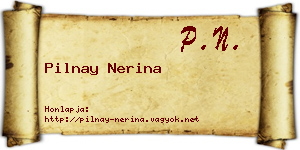 Pilnay Nerina névjegykártya